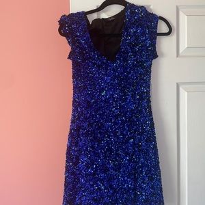 Blue sequin Parker dress